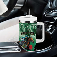 Personalized Belmont Horse Racing Tumbler With Handle Run for the Carnations
