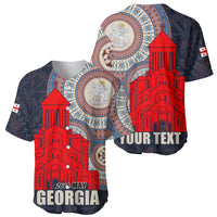 Georgia Independence Day Baseball Jersey Holy Trinity Cathedral of Tbilisi - Wonder Print Shop
