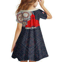 Georgia Independence Day Family Matching Off The Shoulder Long Sleeve Dress and Hawaiian Shirt Holy Trinity Cathedral of Tbilisi - Wonder Print Shop