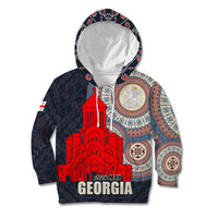 Georgia Independence Day Kid Hoodie Holy Trinity Cathedral of Tbilisi - Wonder Print Shop