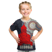 Georgia Independence Day Kid T Shirt Holy Trinity Cathedral of Tbilisi - Wonder Print Shop