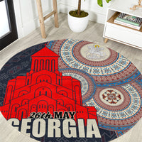 Georgia Independence Day Round Carpet Holy Trinity Cathedral of Tbilisi