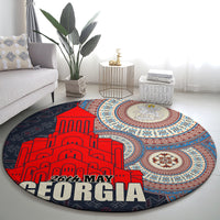 Georgia Independence Day Round Carpet Holy Trinity Cathedral of Tbilisi