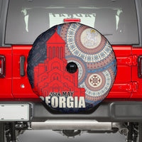 Georgia Independence Day Spare Tire Cover Holy Trinity Cathedral of Tbilisi - Wonder Print Shop