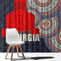 Georgia Independence Day Window Curtain Holy Trinity Cathedral of Tbilisi - Wonder Print Shop