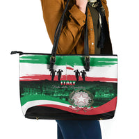 Italy Republic Day Leather Tote Bag Festa della Repubblica - Wonder Print Shop