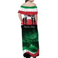 Italy Republic Day Off Shoulder Maxi Dress Festa della Repubblica - Wonder Print Shop