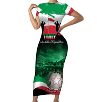Italy Republic Day Short Sleeve Bodycon Dress Festa della Repubblica - Wonder Print Shop
