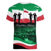 Italy Republic Day Women V-Neck T-Shirt Festa della Repubblica - Wonder Print Shop