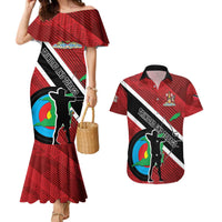 Personalized Trinidad and Tobago Archery Couples Matching Mermaid Dress and Hawaiian Shirt Archery On The Move