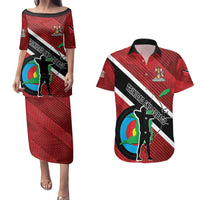 Personalized Trinidad and Tobago Archery Couples Matching Puletasi and Hawaiian Shirt Archery On The Move