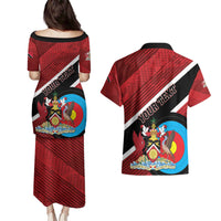 Personalized Trinidad and Tobago Archery Couples Matching Puletasi and Hawaiian Shirt Archery On The Move