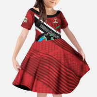 Personalized Trinidad and Tobago Archery Family Matching Off The Shoulder Long Sleeve Dress and Hawaiian Shirt Archery On The Move