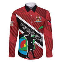 Personalized Trinidad and Tobago Archery Family Matching Off The Shoulder Long Sleeve Dress and Hawaiian Shirt Archery On The Move