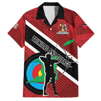 Personalized Trinidad and Tobago Archery Family Matching Short Sleeve Bodycon Dress and Hawaiian Shirt Archery On The Move