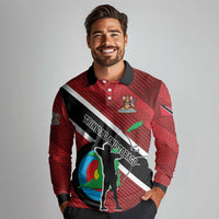Personalized Trinidad and Tobago Archery Long Sleeve Polo Shirt Archery On The Move