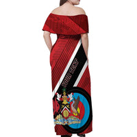 Personalized Trinidad and Tobago Archery Off Shoulder Maxi Dress Archery On The Move