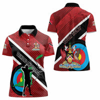 Personalized Trinidad and Tobago Archery Women Polo Shirt Archery On The Move