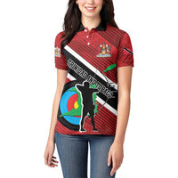 Personalized Trinidad and Tobago Archery Women Polo Shirt Archery On The Move
