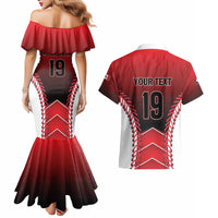 Custom Canada Baseball Couples Matching Mermaid Dress and Hawaiian Shirt Go Champion The Maple Leaf