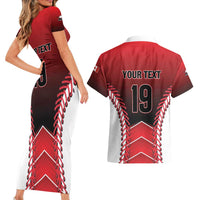 Custom Canada Baseball Couples Matching Short Sleeve Bodycon Dress and Hawaiian Shirt Go Champion The Maple Leaf