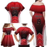 Custom Canada Baseball Family Matching Off Shoulder Maxi Dress and Hawaiian Shirt Go Champion The Maple Leaf