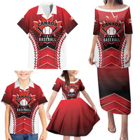 Custom Canada Baseball Family Matching Puletasi and Hawaiian Shirt Go Champion The Maple Leaf