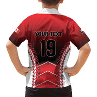 Custom Canada Baseball Family Matching Short Sleeve Bodycon Dress and Hawaiian Shirt Go Champion The Maple Leaf