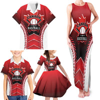 Custom Canada Baseball Family Matching Tank Maxi Dress and Hawaiian Shirt Go Champion The Maple Leaf