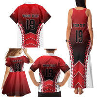 Custom Canada Baseball Family Matching Tank Maxi Dress and Hawaiian Shirt Go Champion The Maple Leaf