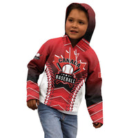 Custom Canada Baseball Kid Hoodie Go Champion The Maple Leaf
