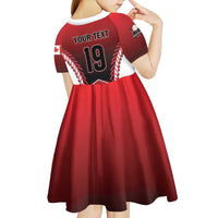 Custom Canada Baseball Kid Short Sleeve Dress Go Champion The Maple Leaf