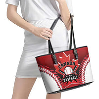 Canada Baseball Leather Tote Bag Go Champion The Maple Leaf