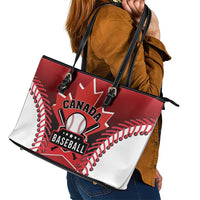Canada Baseball Leather Tote Bag Go Champion The Maple Leaf