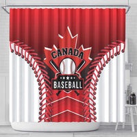Canada Baseball Shower Curtain Go Champion The Maple Leaf