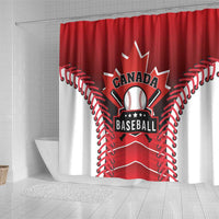 Canada Baseball Shower Curtain Go Champion The Maple Leaf