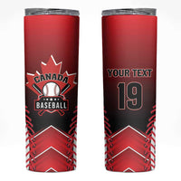 Custom Canada Baseball Skinny Tumbler Go Champion The Maple Leaf