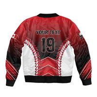 Custom Canada Baseball Sleeve Zip Bomber Jacket Go Champion The Maple Leaf