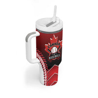 Custom Canada Baseball Tumbler With Handle Go Champion The Maple Leaf
