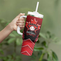 Custom Canada Baseball Tumbler With Handle Go Champion The Maple Leaf