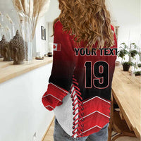 Custom Canada Baseball Women Casual Shirt Go Champion The Maple Leaf