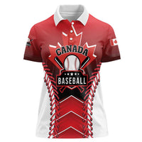 Custom Canada Baseball Women Polo Shirt Go Champion The Maple Leaf
