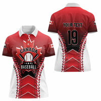Custom Canada Baseball Women Polo Shirt Go Champion The Maple Leaf