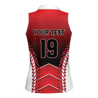 Custom Canada Baseball Women Sleeveless Polo Shirt Go Champion The Maple Leaf