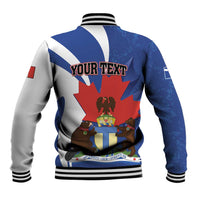 Personalised Canada Toronto Baseball Jacket Maple Leaf Diversity Our Strength