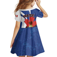 Personalised Canada Toronto Family Matching Long Sleeve Bodycon Dress and Hawaiian Shirt Maple Leaf Diversity Our Strength