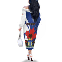 Personalised Canada Toronto Family Matching Off The Shoulder Long Sleeve Dress and Hawaiian Shirt Maple Leaf Diversity Our Strength