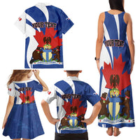Personalised Canada Toronto Family Matching Tank Maxi Dress and Hawaiian Shirt Maple Leaf Diversity Our Strength