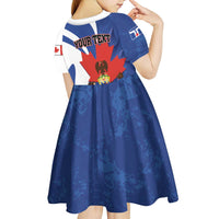 Personalised Canada Toronto Kid Short Sleeve Dress Maple Leaf Diversity Our Strength