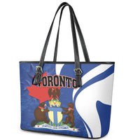 Canada Toronto Leather Tote Bag Maple Leaf Diversity Our Strength